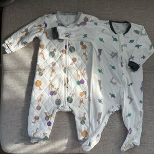 Kids Animal Print One Piece Pajamas